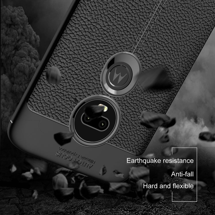 Litchi Texture TPU Shockproof Case for Motorola Moto G7