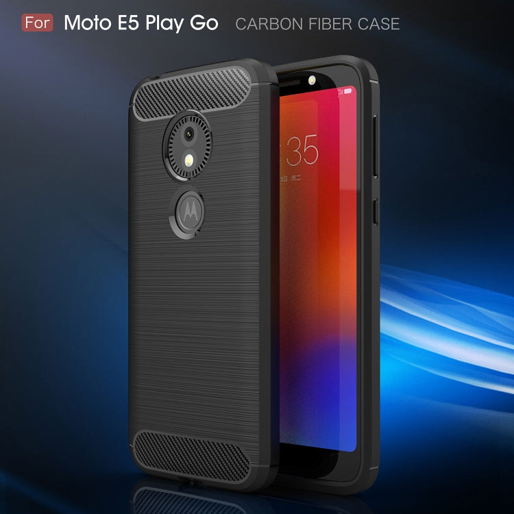 Brushed Texture Carbon Fiber Soft TPU Case for Motorola Moto E5 Play Go