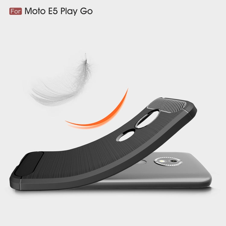 Brushed Texture Carbon Fiber Soft TPU Case for Motorola Moto E5 Play Go