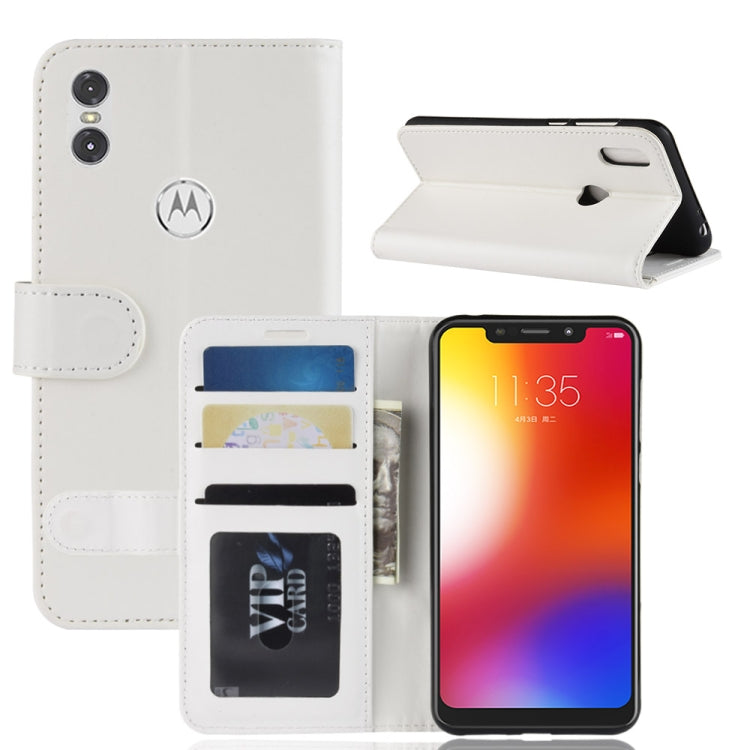 R64 Texture Single Fold Horizontal Flip Leather Case for Motorola One (P30 Play), with Holder & Card Slots & Wallet