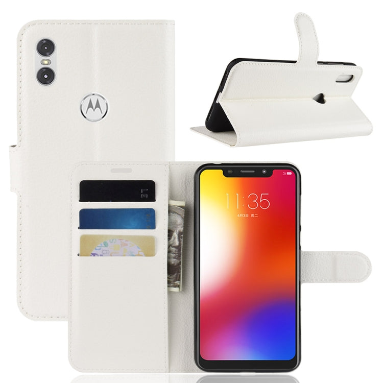 Litchi Texture Horizontal Flip Leather Case for Motorola One (P30 Play), with Holder & Card Slots & Wallet