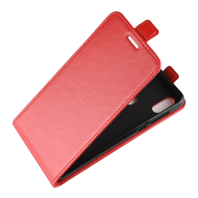 R64 Texture Single Fold Vertical Flip Leather Case for Motorola One (P30 Play), with Card Slots & Wallet