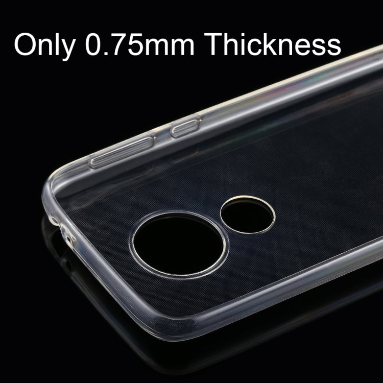 50 PCS 0.75mm Transparent TPU Case for Motorola Moto E5 Play