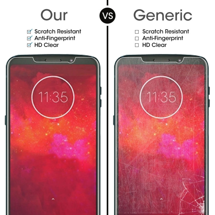 2 PCS 0.26mm 9H 2.5D Tempered Glass Film for Motorola Moto Z3 Play