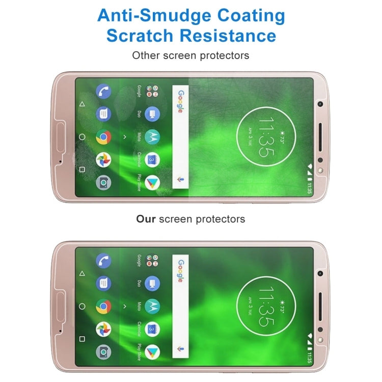 50 PCS 0.26mm 9H 2.5D Tempered Glass Film for Motorola Moto G6