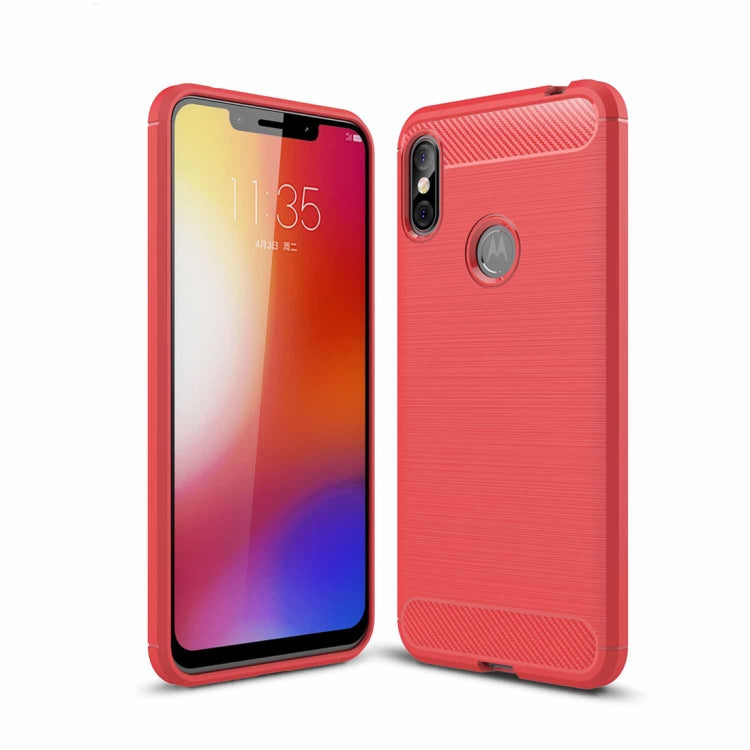 Brushed Texture Carbon Fiber Shockproof TPU Case for Motorola Moto One Power (P30 Note)