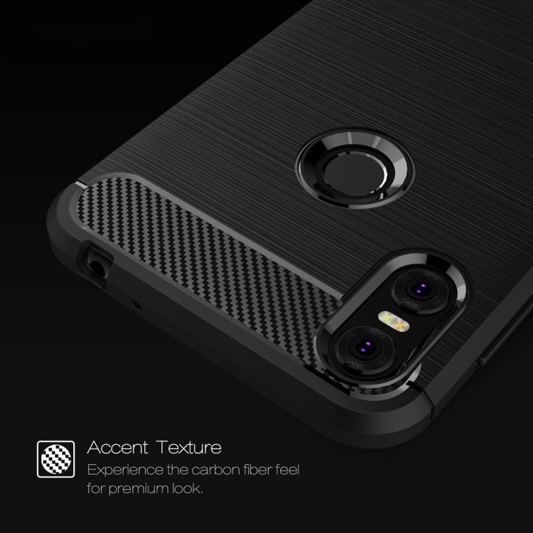 Brushed Texture Carbon Fiber Shockproof TPU Case for Motorola Moto One (P30 Play)