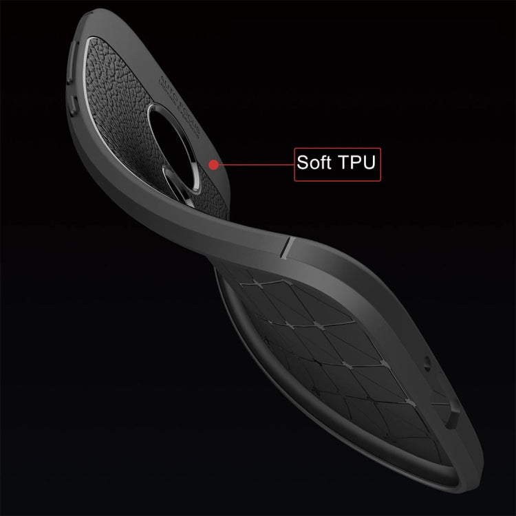 For Motorola Moto E5 Play Litchi Texture Soft TPU Protective Back Cover Case