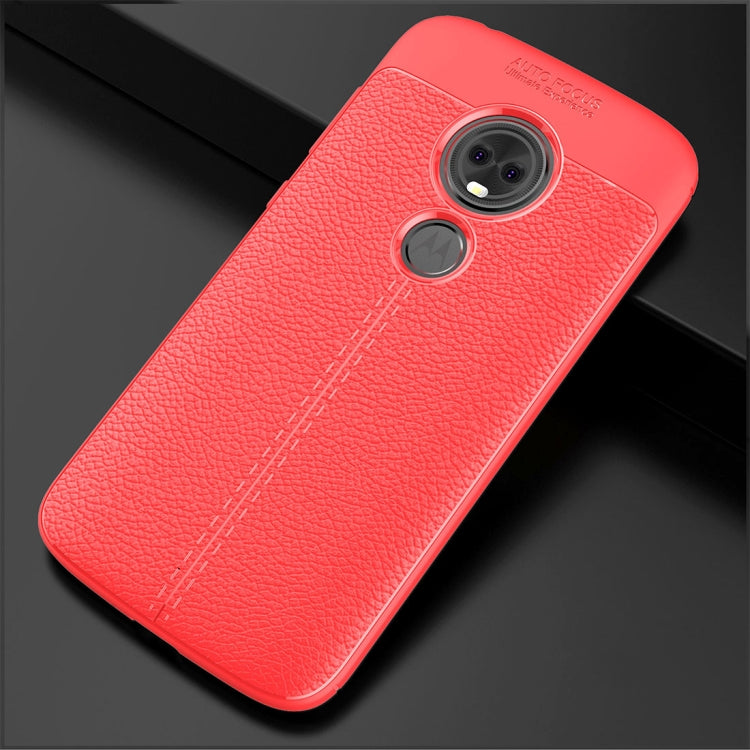 For Motorola Moto E5 Play Litchi Texture Soft TPU Protective Back Cover Case