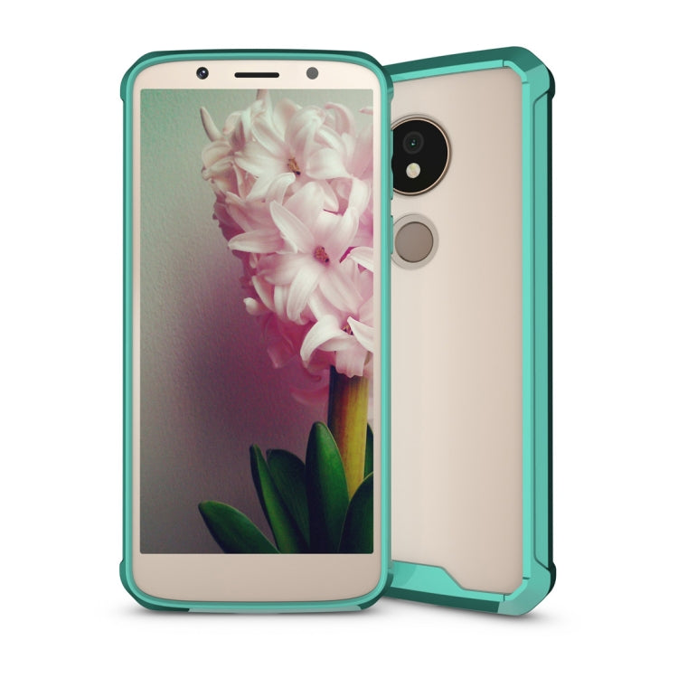 Acrylic + TPU Shockproof Transparent Armor Case for Motorola Moto G6 Play (US Version)