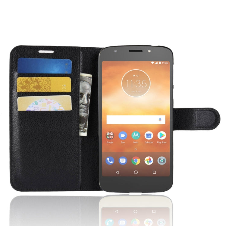 Litchi Texture Horizontal Flip Leather Case for Motorola Moto E5 Play, with Wallet & Holder & Card Slots
