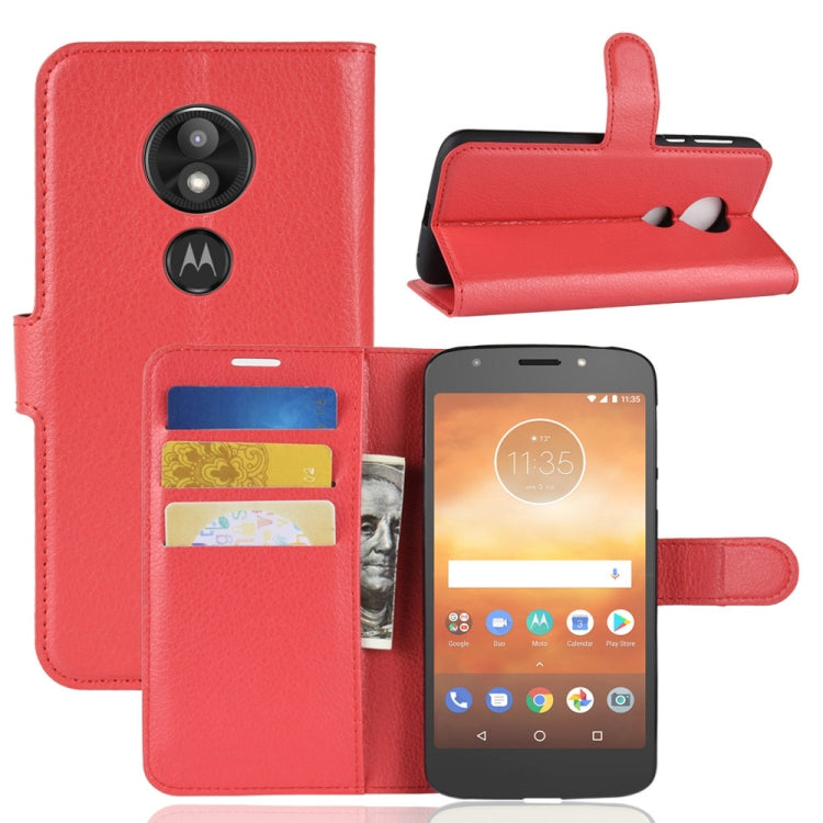 Litchi Texture Horizontal Flip Leather Case for Motorola Moto E5 Play, with Wallet & Holder & Card Slots