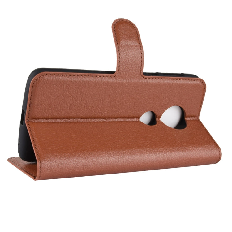 Litchi Texture Horizontal Flip Leather Case for Motorola Moto E5 Play, with Wallet & Holder & Card Slots