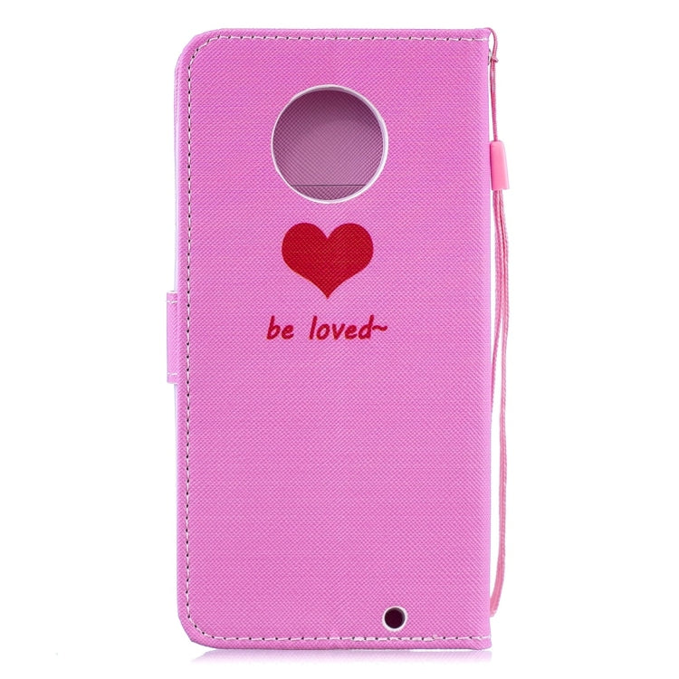 Heart Pattern Horizontal Flip Leather Case for Motorola Moto G6 Plus, with Holder & Card Slots & Wallet