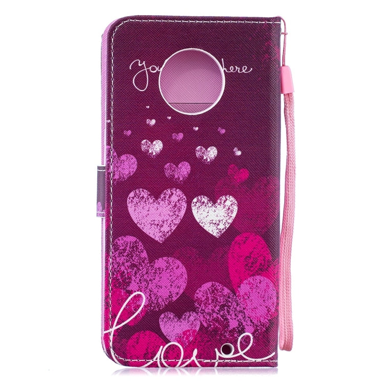 Letter Heart Pattern Horizontal Flip Leather Case for Motorola Moto G6 Plus, with Holder & Card Slots & Wallet