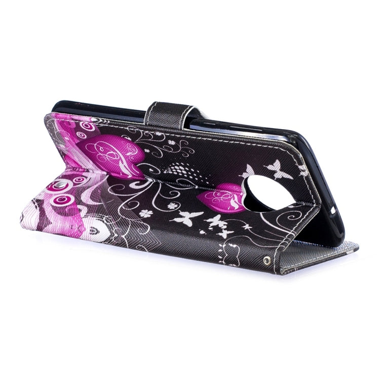 Little Peach Heart Pattern Horizontal Flip Leather Case for Motorola Moto G6 Plus, with Holder & Card Slots & Wallet