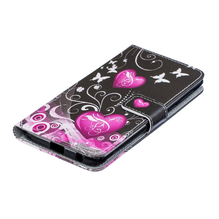 Little Peach Heart Pattern Horizontal Flip Leather Case for Motorola Moto G6 Plus, with Holder & Card Slots & Wallet