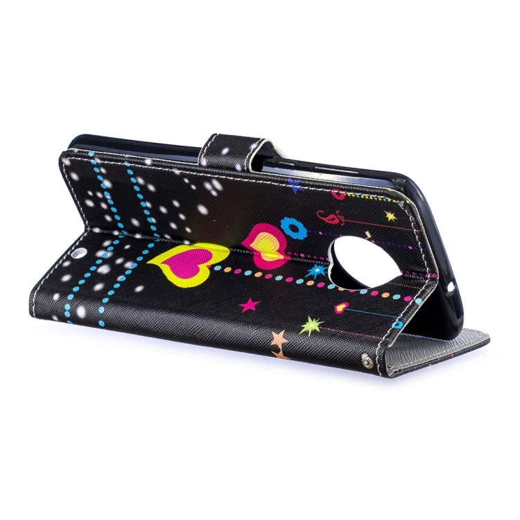 Colorful Heart Pattern Horizontal Flip Leather Case for Motorola Moto G6 Plus, with Holder & Card Slots & Wallet