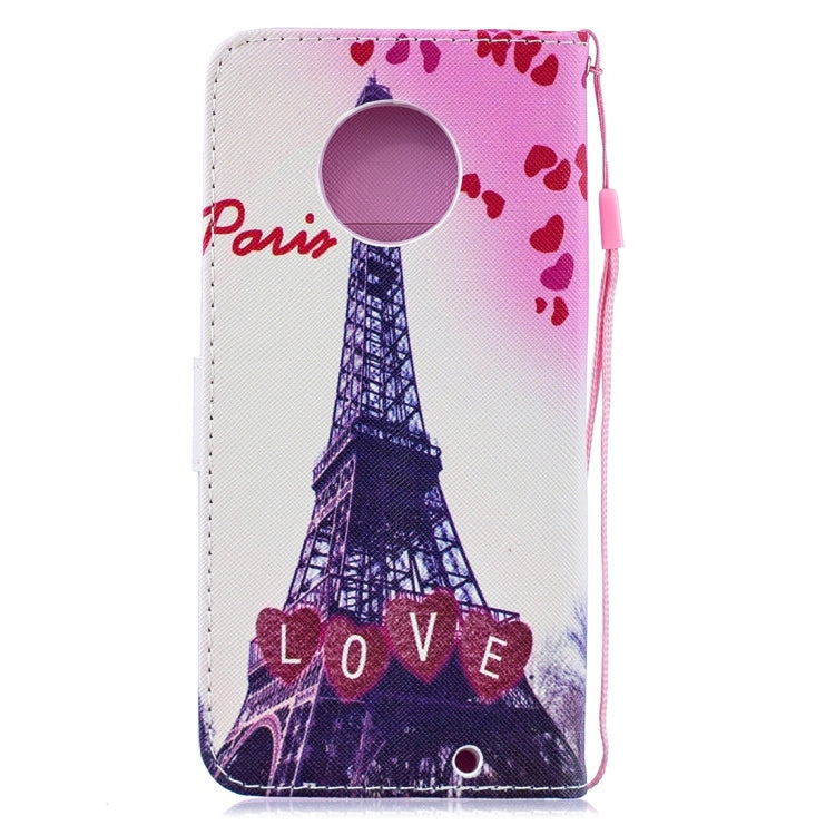 Love Tower Pattern Horizontal Flip Leather Case for Motorola Moto G6 Plus, with Holder & Card Slots & Wallet