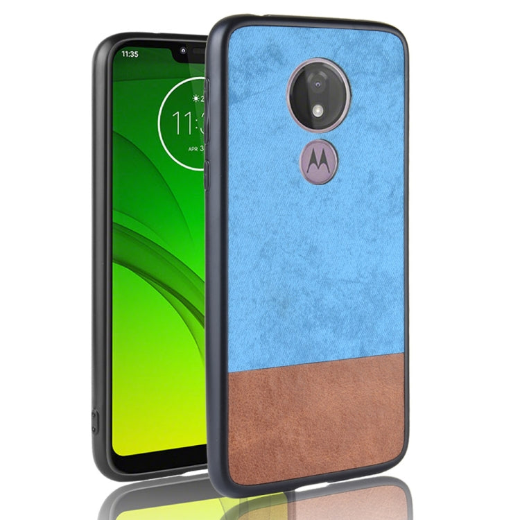 Shockproof Color Matching Denim PC + PU + TPU Case for Motorola Moto G7 Power (EU Version)