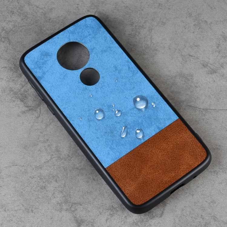 Shockproof Color Matching Denim PC + PU + TPU Case for Motorola Moto G7 Power (EU Version)