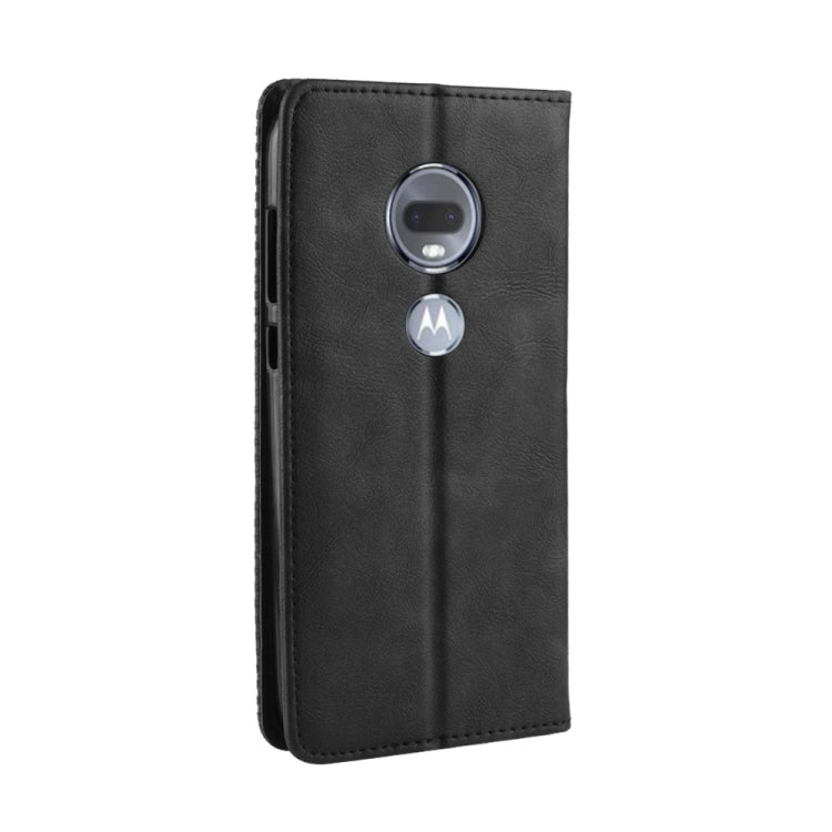 Magnetic Buckle Retro Texture Horizontal Flip Leather Case for Motorola Moto G7, with Holder & Card Slots & Wallet