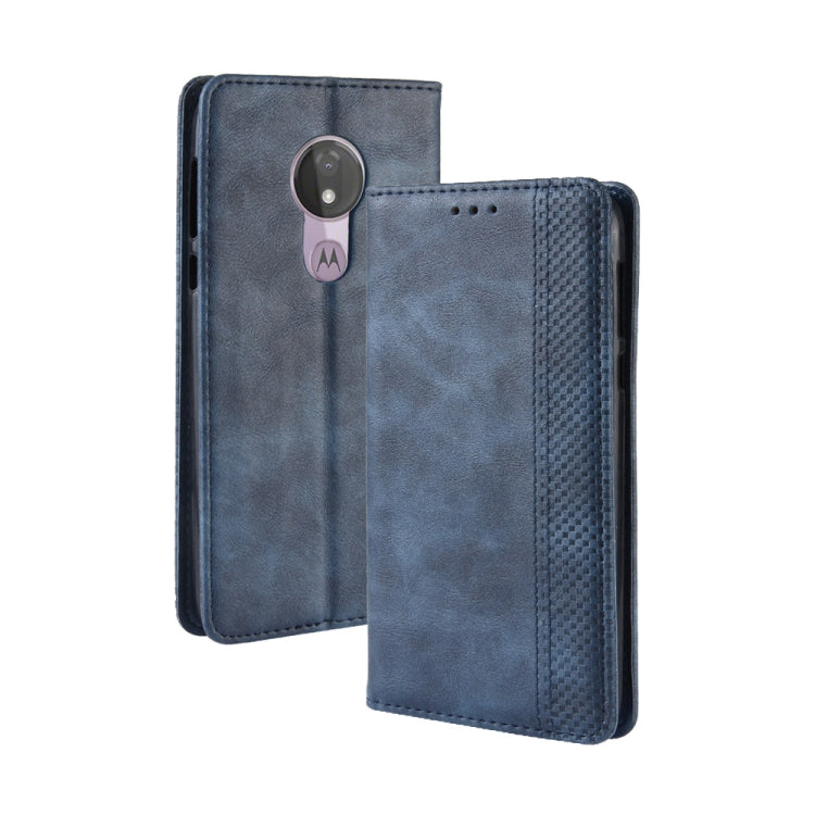 Magnetic Buckle Retro Texture Horizontal Flip Leather Case for Motorola Moto G7 Power (US Version), with Holder & Card Slots & Wallet