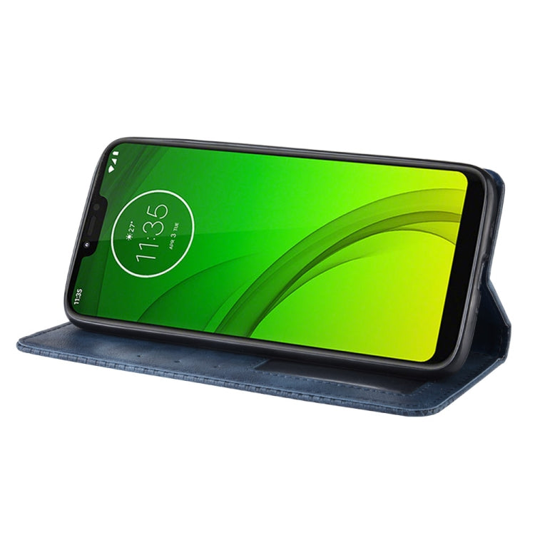 Magnetic Buckle Retro Texture Horizontal Flip Leather Case for Motorola Moto G7 Power (US Version), with Holder & Card Slots & Wallet