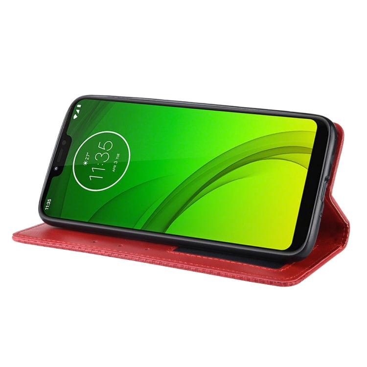 Magnetic Buckle Retro Texture Horizontal Flip Leather Case for Motorola Moto G7 Power (US Version), with Holder & Card Slots & Wallet