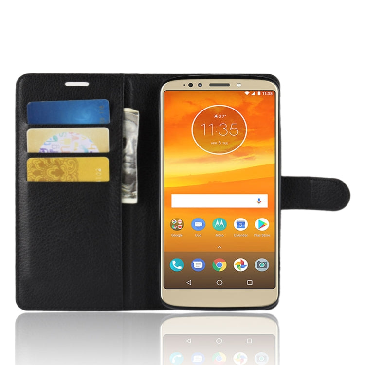 Litchi Texture Horizontal Flip Leather Case for Motorola Moto E5 Plus (Brazil / EU Version), with Wallet & Holder & Card Slots