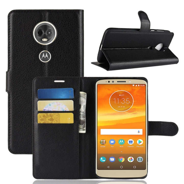 Litchi Texture Horizontal Flip Leather Case for Motorola Moto E5 Plus (Brazil / EU Version), with Wallet & Holder & Card Slots