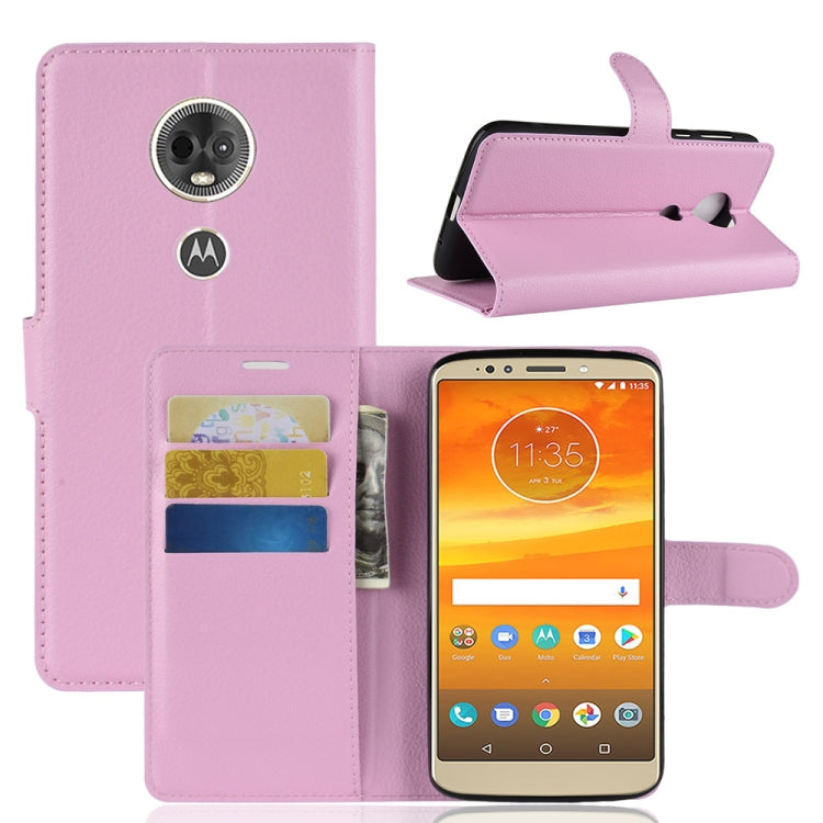 Litchi Texture Horizontal Flip Leather Case for Motorola Moto E5 Plus (Brazil / EU Version), with Wallet & Holder & Card Slots