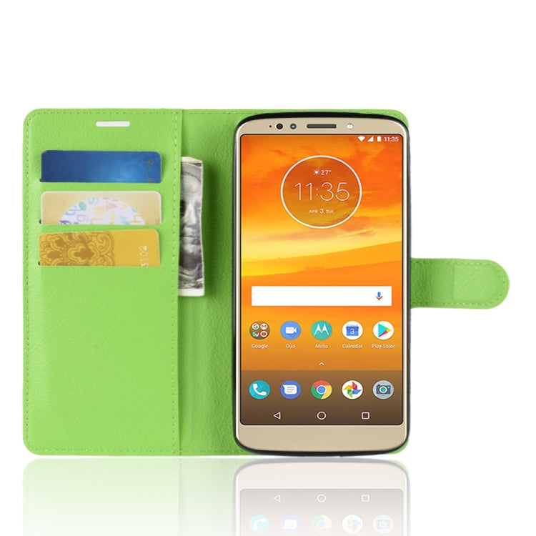Litchi Texture Horizontal Flip Leather Case for Motorola Moto E5 Plus (Brazil / EU Version), with Wallet & Holder & Card Slots
