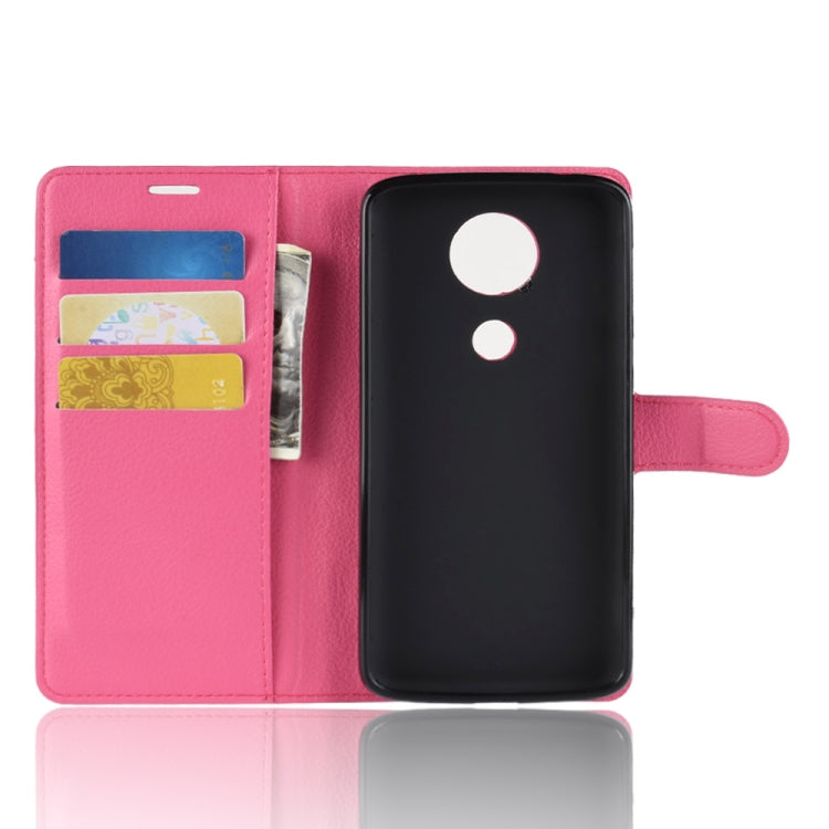 Litchi Texture Horizontal Flip Leather Case for Motorola Moto E5 Plus (Brazil / EU Version), with Wallet & Holder & Card Slots
