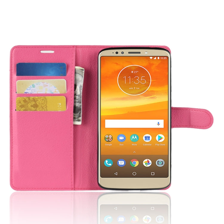 Litchi Texture Horizontal Flip Leather Case for Motorola Moto E5 Plus (Brazil / EU Version), with Wallet & Holder & Card Slots