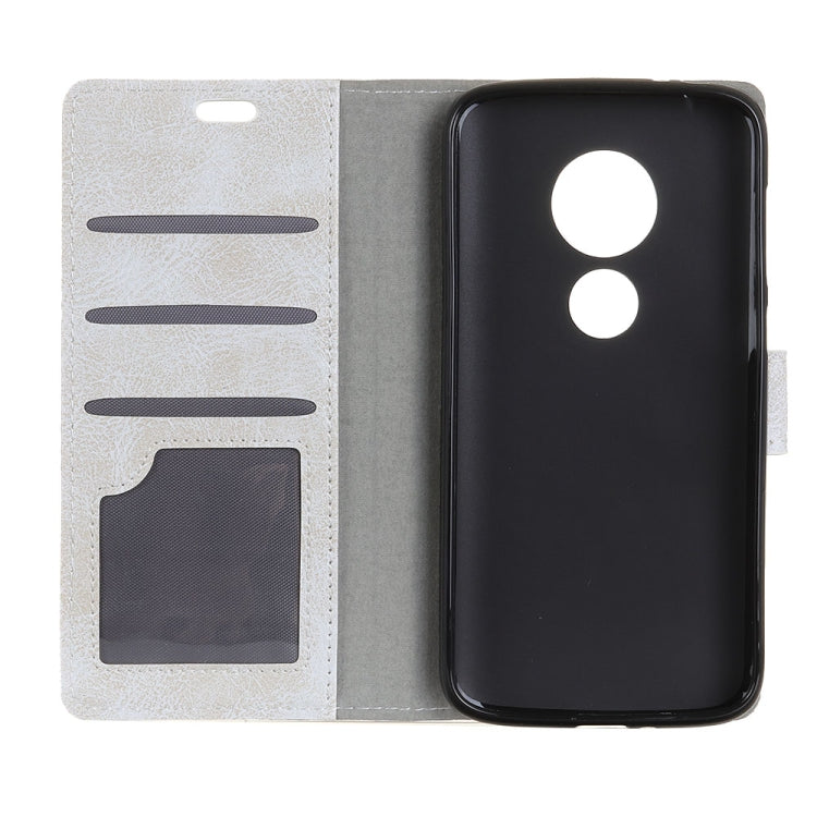 Retro Crazy Horse Texture Horizontal Flip Leather Case for Motorola Moto G7 / G7+, with Wallet & Holder & Card Slots & Photo Frame