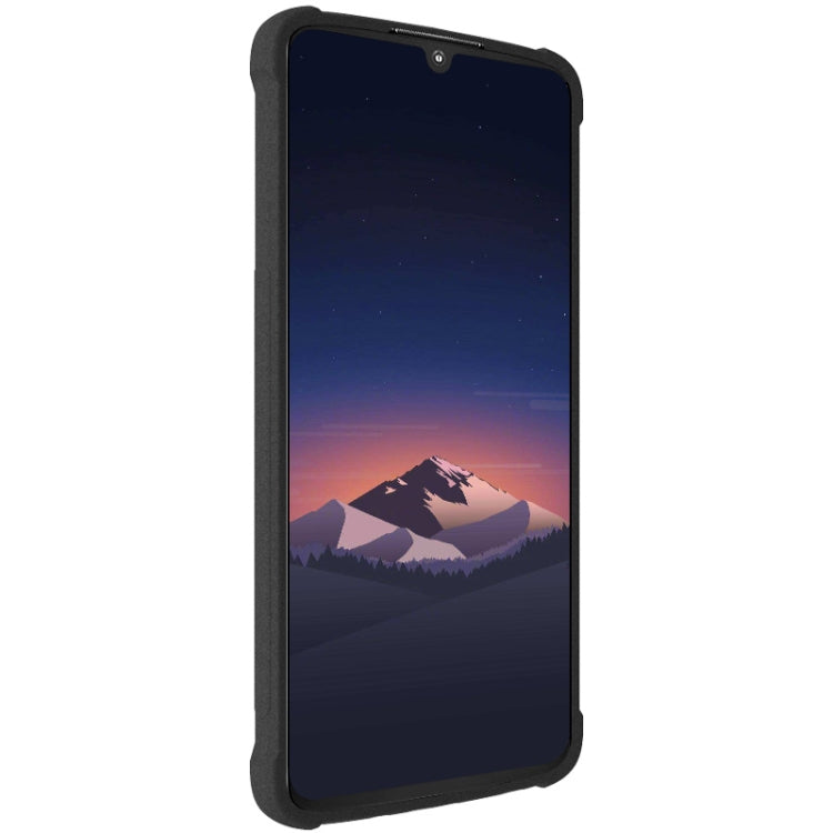 IMAK All-inclusive Shockproof Airbag TPU Case for Motorola Z4, with Screen Protector(Matte Black)