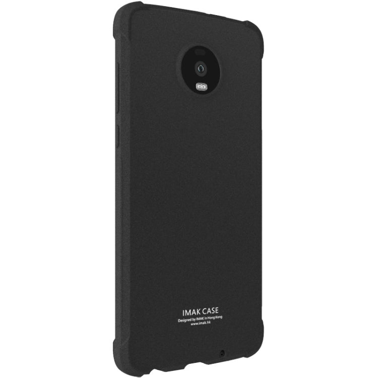 IMAK All-inclusive Shockproof Airbag TPU Case for Motorola Z4, with Screen Protector(Matte Black)