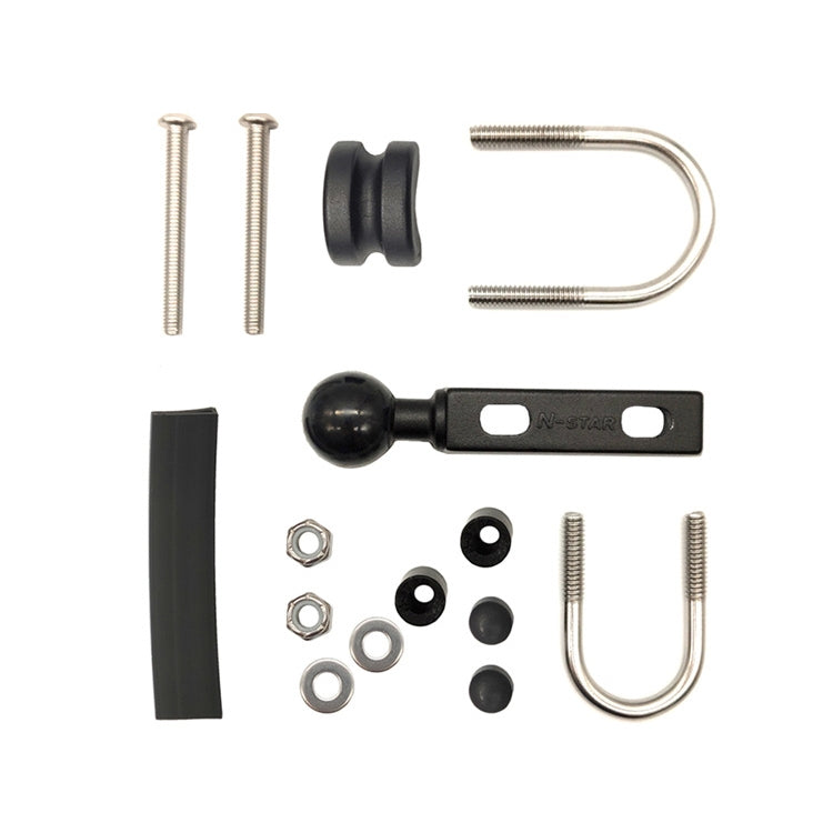 Motorcycle Handlebar Bracket Fixed Accessories Strip Shaped Ball Head, Compatible with Round Pipe Diameter: 15-33mm