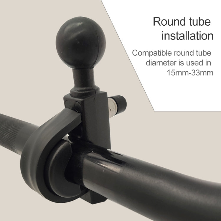 Motorcycle Handlebar Bracket Fixed Accessories Strip Shaped Ball Head, Compatible with Round Pipe Diameter: 15-33mm