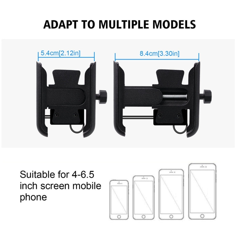 CS-856D1 Motorcycle Rotatable Chargeable Aluminum Alloy Mobile Phone Holder, Mirror Holder Version
