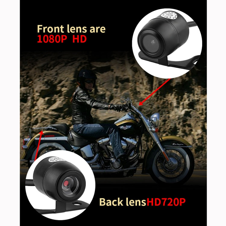 M1 1080P Adjustable Motorcycle HD Recorder with Waterproof Remote Control (Black)
