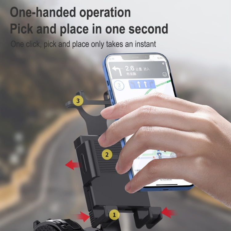 M2 Motorcycle Fixed Anti-shake Mobile Phone Holder For 4.7-6.7 inch Mobile Phone