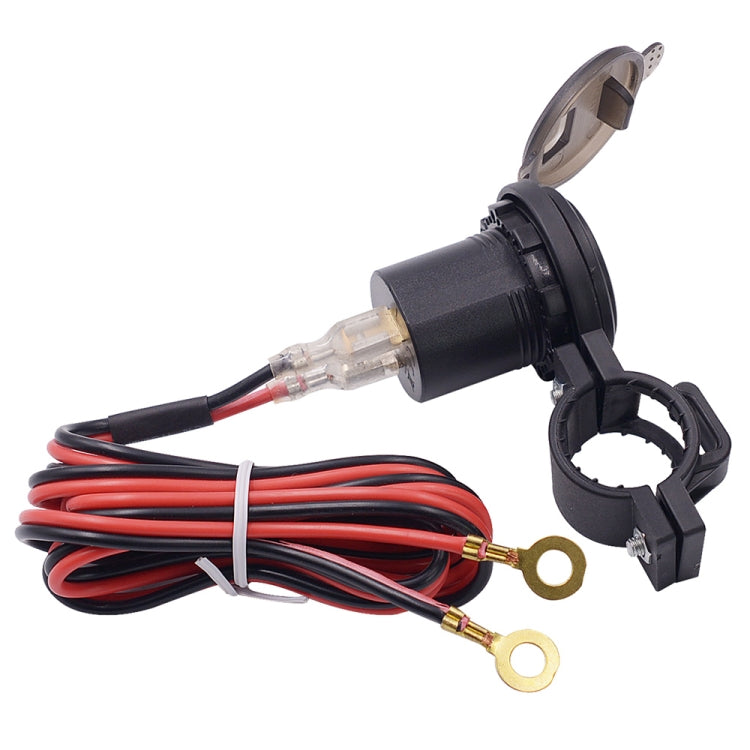 CS-587 12V 2.4A Motorcycle Waterproof Digital Display Voltage Mobile Phone USB Charger Holder