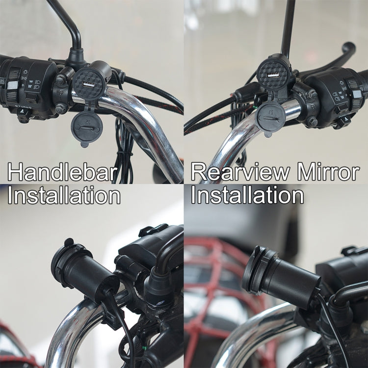 Motorcycle Waterproof DC DC 9-24V 5V / 1.5A USB Phone Charger Adapter, with Indicator Light