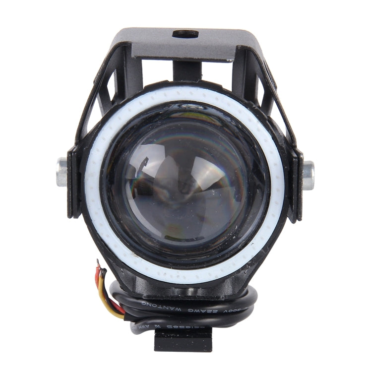 U7 10W 1000LM CREE LED Life Waterproof Headlamp Light with Angel Eyes Light for Motorcycle / SUV, DC 12V