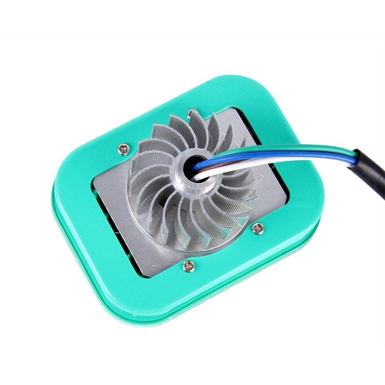 12W 6 LED Rectangle Motorcycle Headlight Lamp with Angle Eye(White Light + Green Light), DC 8-36V