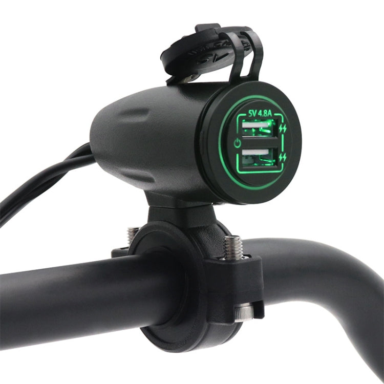 Motorcycle USB Charger with Waterproof Cover Switch Control