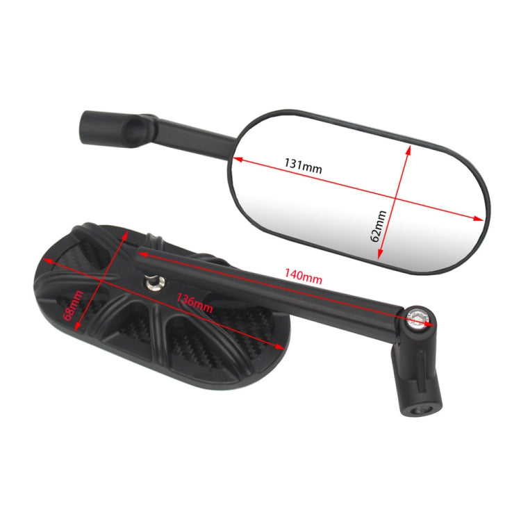 Motorcycle Side Mirror CNC Aluminum Alloy Carbon Fiber Reflective Rearview Mirror