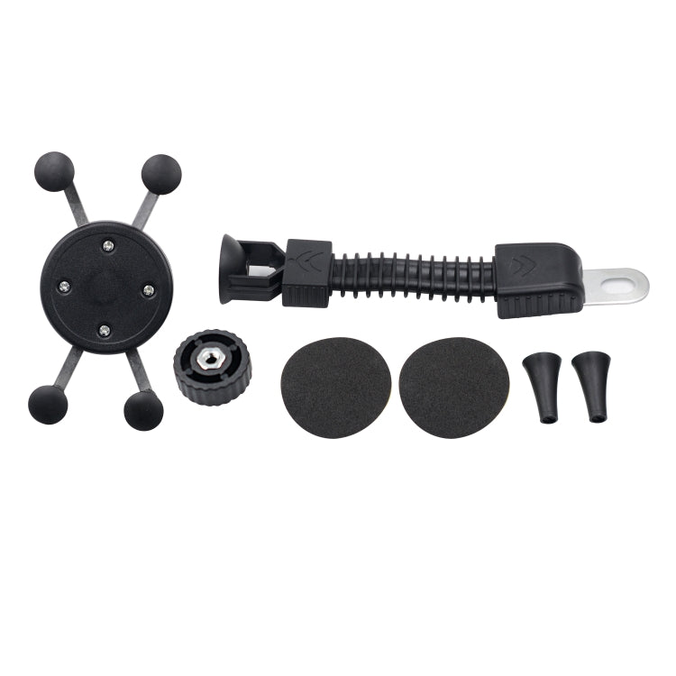 CS-1073B1 Motorcycle Mobile Phone Holder Bracket, Mirror Holder Version (Black)